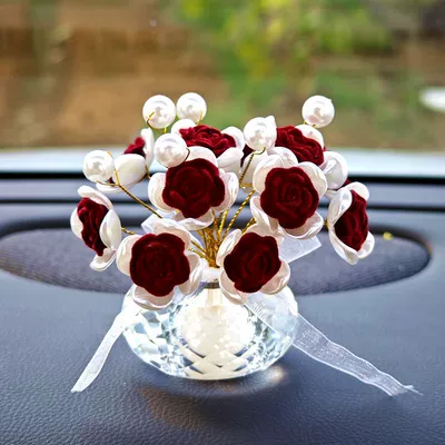 supplies romantic men and – Car ornaments - crystal-wine-red-rose
