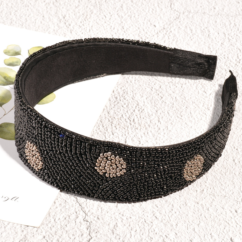 Fashion Baroque Handmade Bead Rhinestone Wide-brimmed Headband display picture 7