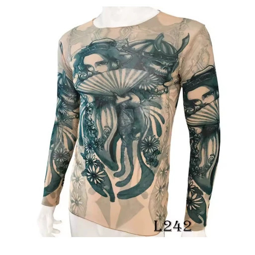 Funny Fake Tattoo T-Shirt Full Print Men's Women's Art Shirt Slim Fit Modal Funny Fake Tattoo T-Shirt Full Print Men's Women's Art Shirt Slim Fit Modal