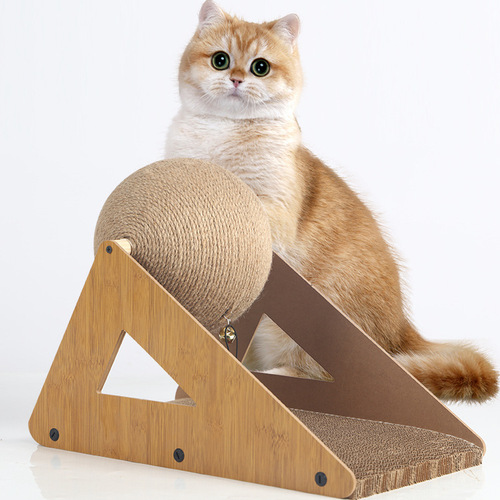 Two-in-one cat scratching cricket ball self-pleasure cat toy amusing cat claw board claw grinder artifact can be scratched and can be used horizontally and vertically