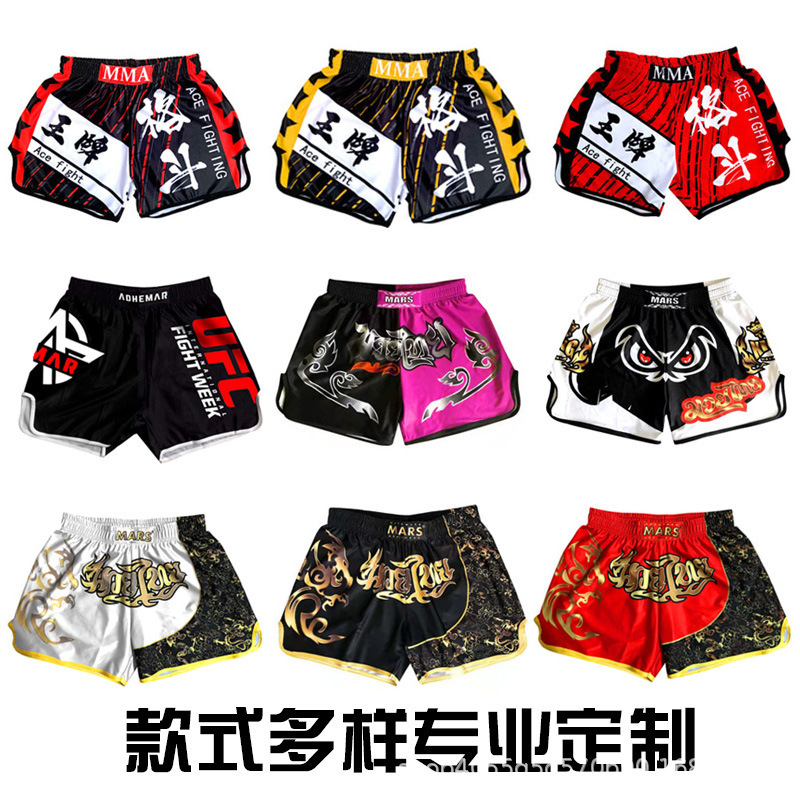 Muay Thai Shorts, Fighting Pants, Ufc Pants, Boxing Pants, Sports Sanda Training Shorts, Mma Fighting Print