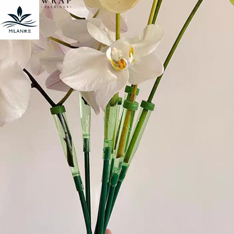 Orquídea de mariposa alargada tubo de orquídea de mariposa flor fresca tubo de nutrición transporte de flores tubo de almacenamiento de agua material de herramientas de flores DIY