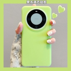果凍液態硅膠適用華為mate60PRO手機殼純色簡約mate50防摔保護套