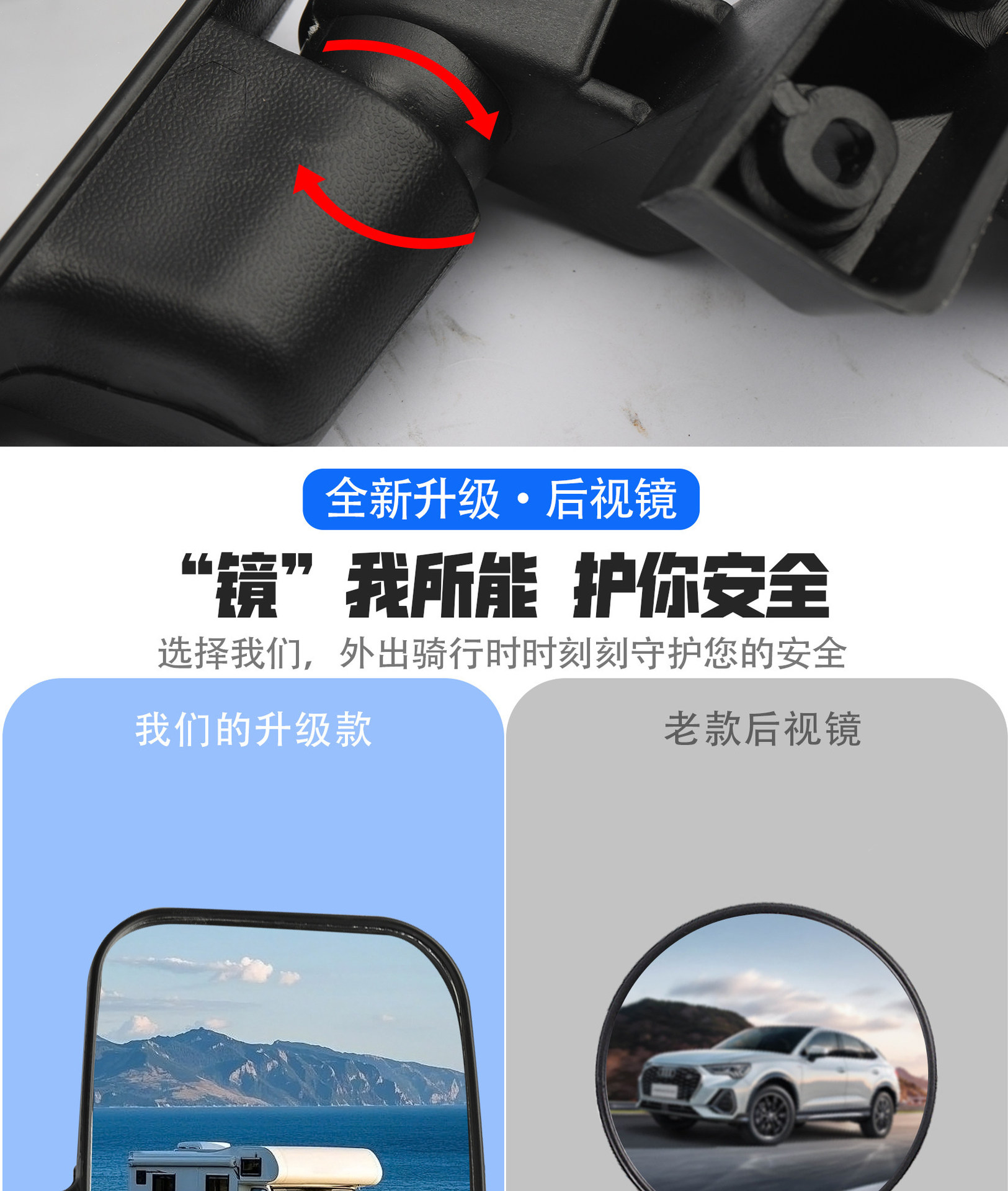 Reflective Mirrors for Electric Four-Wheel Vehicles, Suitable for Zongshen and Other Electric Three-Wheel Vehicles, Universal Rearview Mirrors
