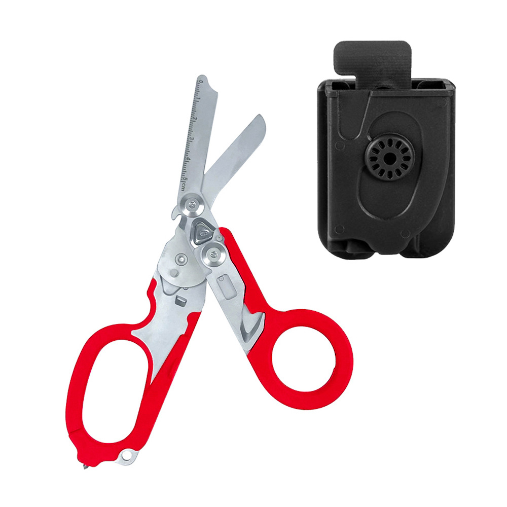 Raptor-tijeras plegables, alicates portátiles, herramienta de supervivencia de seguridad para exteriores, alicates retráctiles de acero inoxidable 420HC