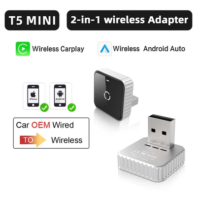 Wireless Carplay/Android Auto Simsiz CarPlay və Android Auto - t5-alloy-shell