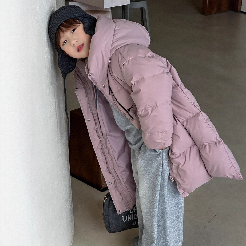 Children's Mid-Length down Jacket Boys Winter 2025 New Kidsren's Clothing Girls White Duck down Warm Winter Clothing Thickeneded Korean Children's Mid-Length down Jacket Boys Winter 2025 New Kidsren's Clothing Girls White Duck down Warm Winter Clothing Thickeneded Korean