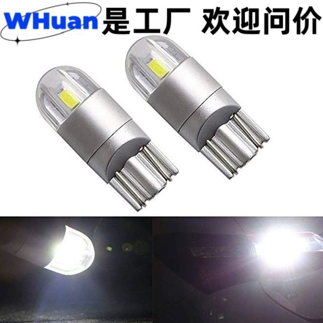 Автомобильная светодиодная лампа T10 3030 2SMD для указателей поворота, номерного знака, подсветки салона и боковых дверей, высокая яркость
