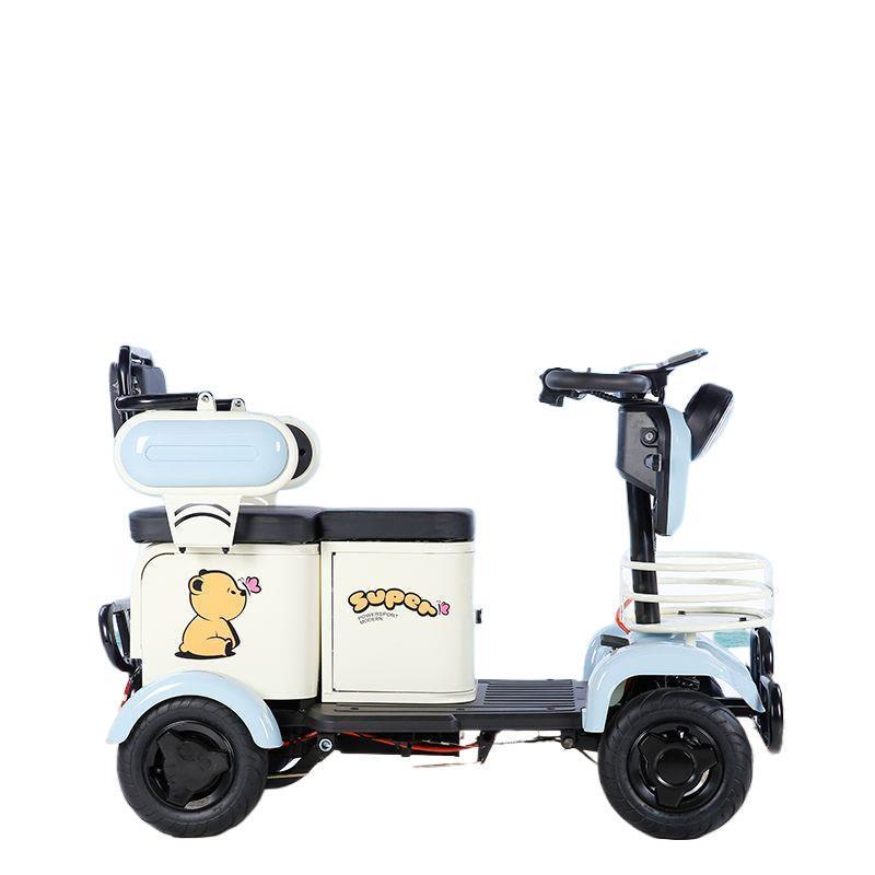 電動四輪車家庭用小型インテリジェント軽量四輪車折りたたみ式移動便利な高齢者障害者スクーター|undefined