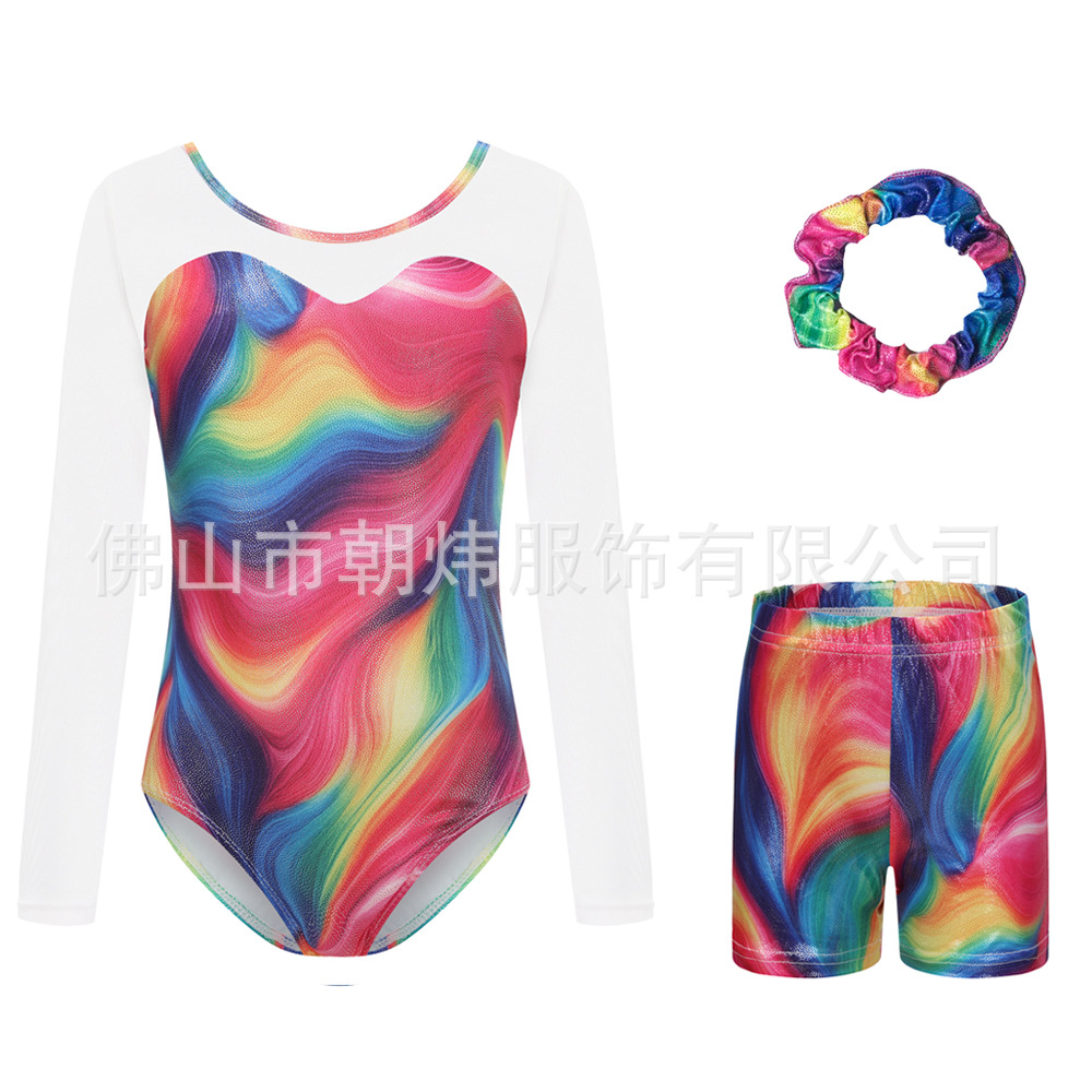 Rainbow children's gym suit