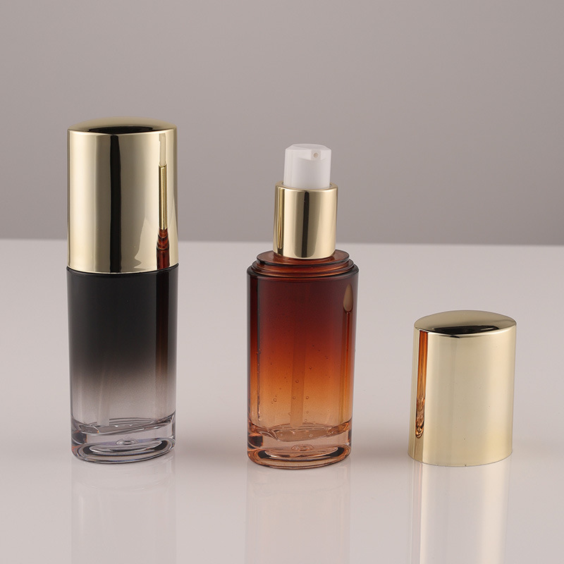 25ml 椭圆PETG水乳精华分装瓶 新款渐变工艺护肤品包材