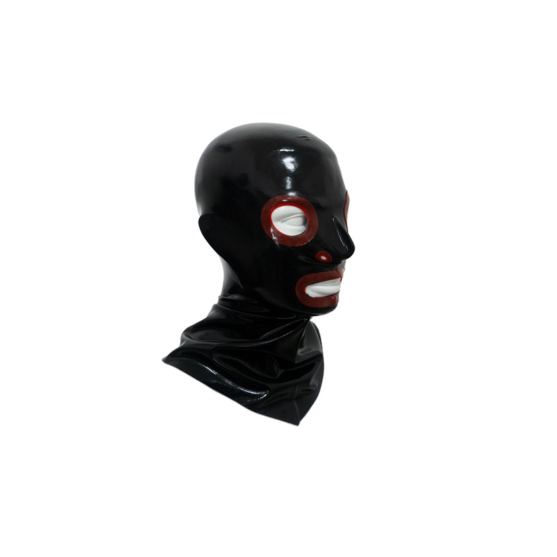 厂家直供2D乳胶头套不带拉链/带拉链乳胶头套BDSM禁锢乳胶衣latex