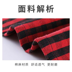 老粗布長袖圍裙耐磨上班罩衣女男士家用廚房加肥大人工作服反穿衣