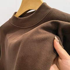 両面徳絨毛半高襟男性長袖tシャツ保温底シャツ男秋冬とベルベットの厚い下着の潮