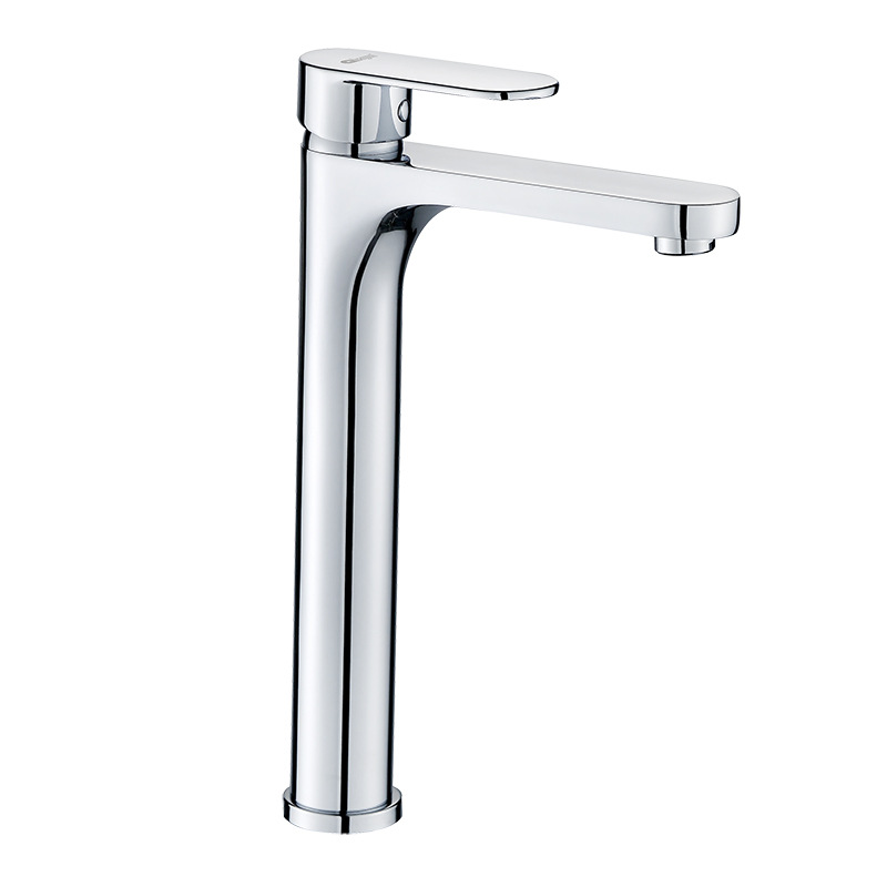 Grifo de lavabo doméstico frío y caliente de cobre elevado transfronterizo, baño, lavabo frío y caliente, grifo de lavabo