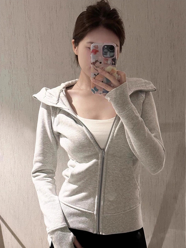 2025秋季新款卫衣外套女春秋款露露修身瑜伽服开衫紧身运动上衣|undefined