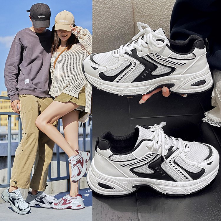 Retro Dad Shoes for Women 2025 Autumn and Winter New Thick-Soled Heightening Casual Running Shoes K-Style Popular Trbottomyy Sports Shoes