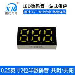 0.25 インチ 2.5 桁 LED デジタル チューブ小型ファン充電宝ディスプレイ高輝度赤色光共通陰/陽 2351