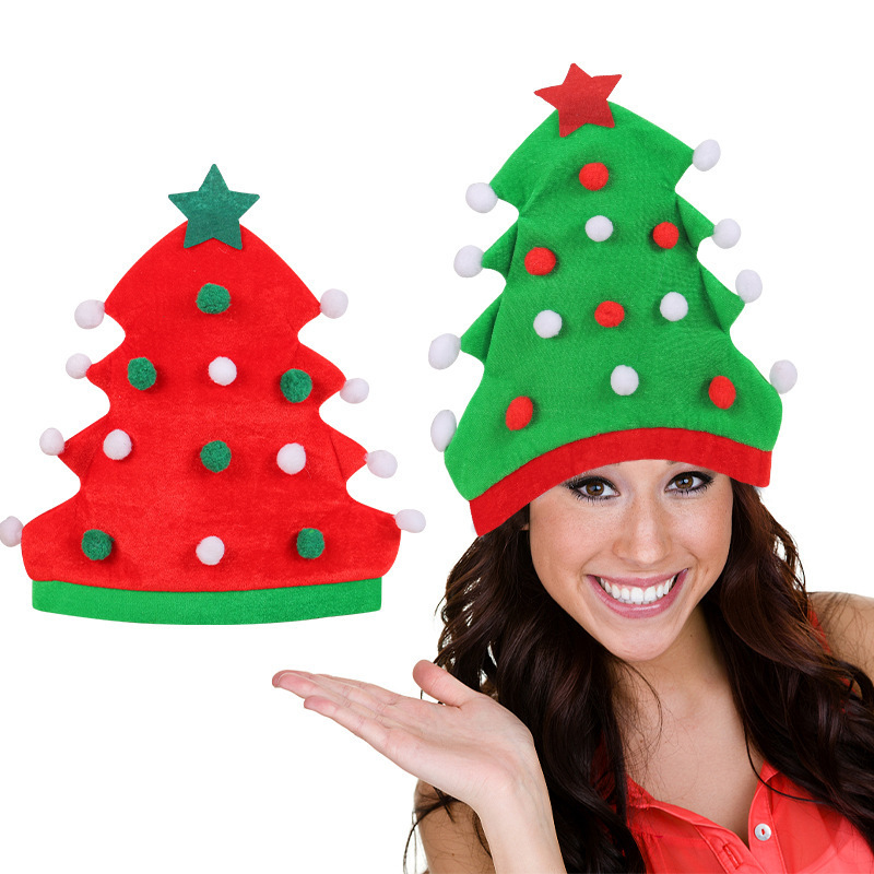 新型クリスマスツリー帽アマゾン創意クリスマス帽祝日パーティー精霊帽クリスマス帽子卸売り|undefined