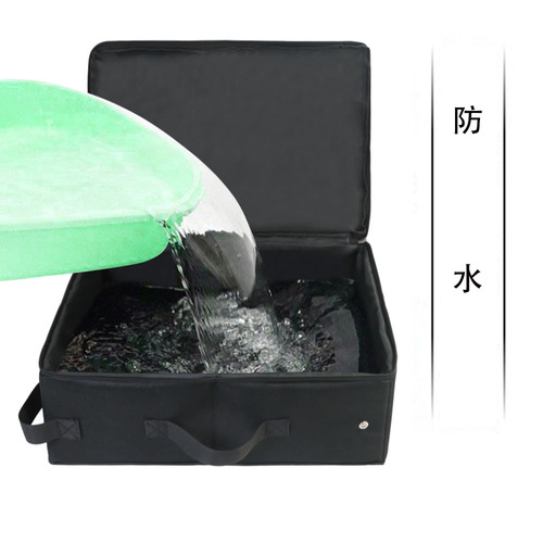 Manufacturer travel cat litter box with lid and handle standard portable foldable cat litter box fabric cat litter bag