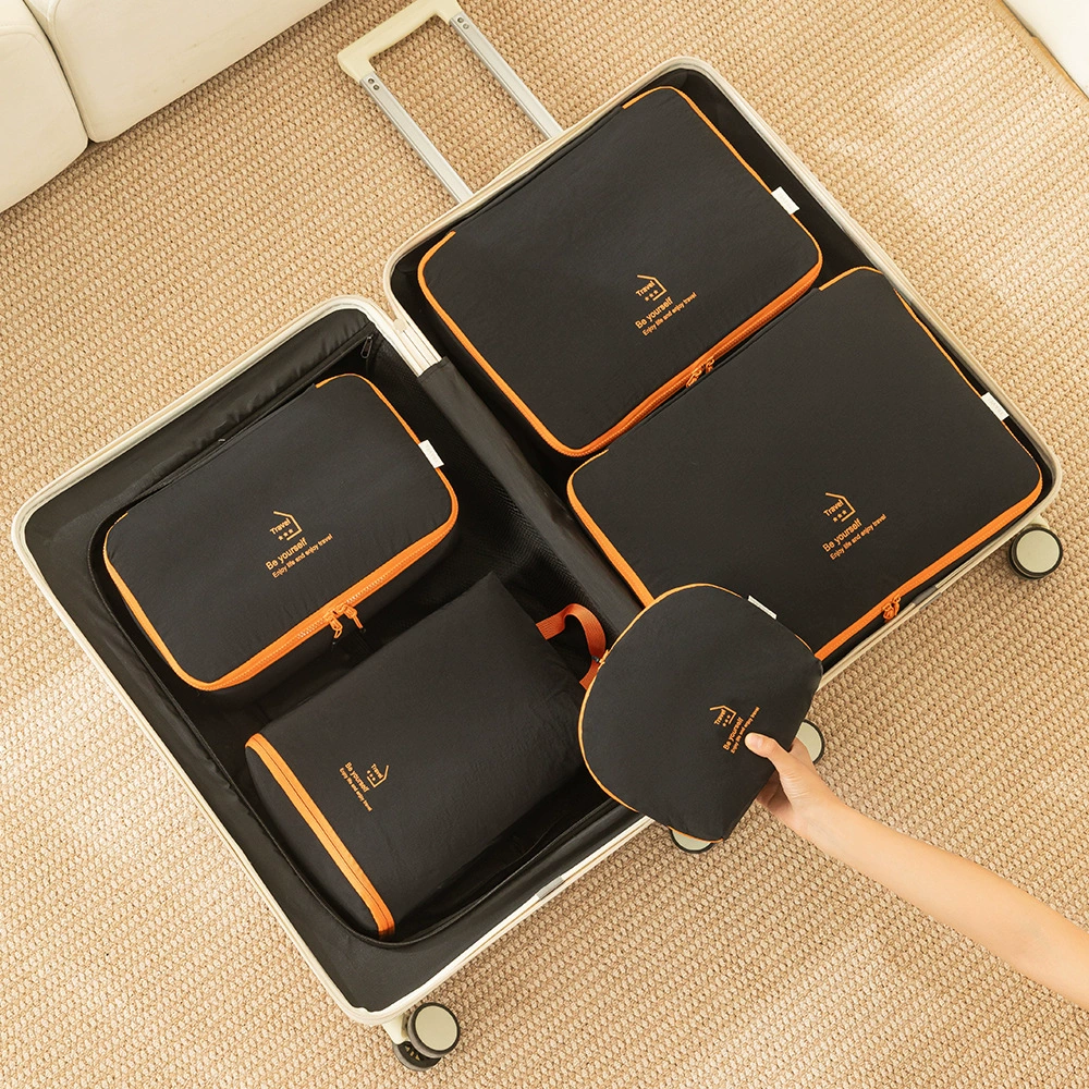 Набор дорожных сумок из пяти предметов для хранения косметики, одежды, обуви и других вещей, пыленепроницаемый дорожный чемодан