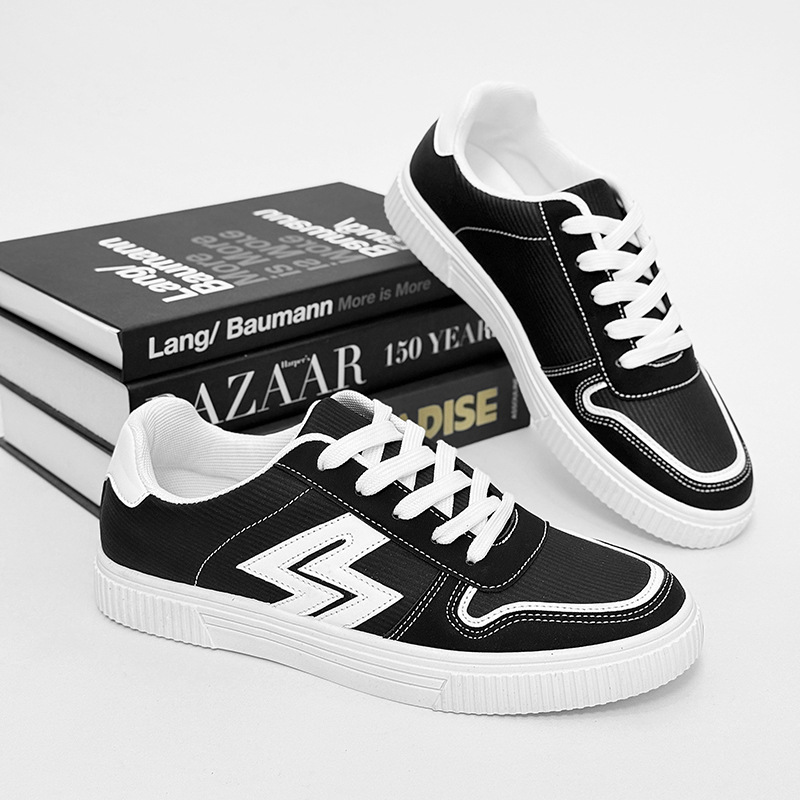 Men's Casual Flat Canvas Sneakers Versatile Student Shoes_voghion.com