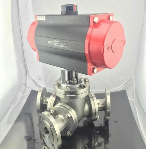 供应 Q642F气动三通球阀 高品质135度角斜角 Y型三通球阀阀门