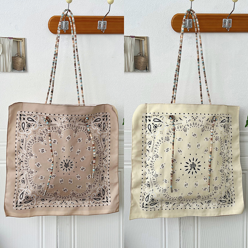 Bolso de mujer nuevo estilo de vacaciones estilo de viaje de alta capacidad impresión de doble cara bolso de hombro