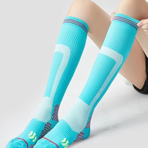 Compression socks running women's sports socks fitness skipping rope compression socks men's elastic long towel basketball muscle energy calf rejuvenation