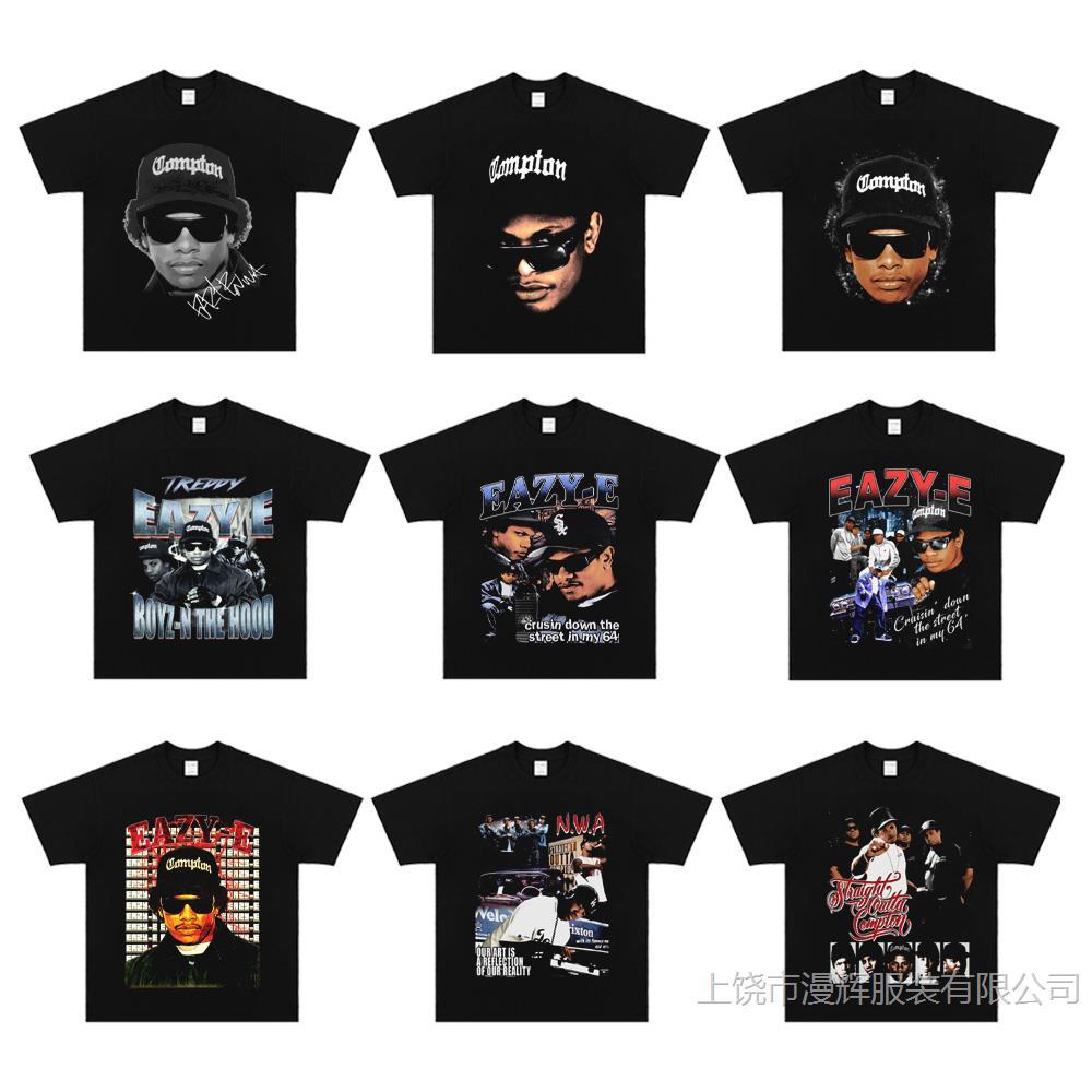 West Coast Rap N.W.A. Digital Direct Jet Washing Made Old American Retro Little Neck Camiseta