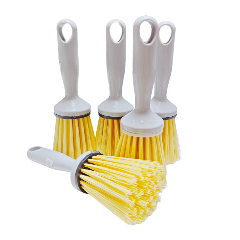 Lavar la olla con cepillo de cocina multifuncional de mango largo, limpiar la olla sin tocar el mango de madera de aceite, lavar los platos, cepillar la olla de pelo blando, cepillar el artefacto de lavar la olla