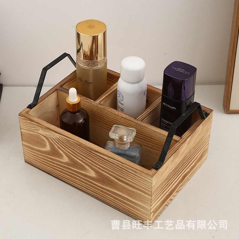 Solid Wood Cutlery Storage Box, Knife and Fork Storage Box, Wooden Kitchen Tabletop Multi-Compartment Retro Rectangular Cutlery Box, Cross-Border Solid Wood Cutlery Storage Box, Knife and Fork Storage Box, Wooden Kitchen Tabletop Multi-Compartment Retro Rectangular Cutlery Box, Cross-Border
