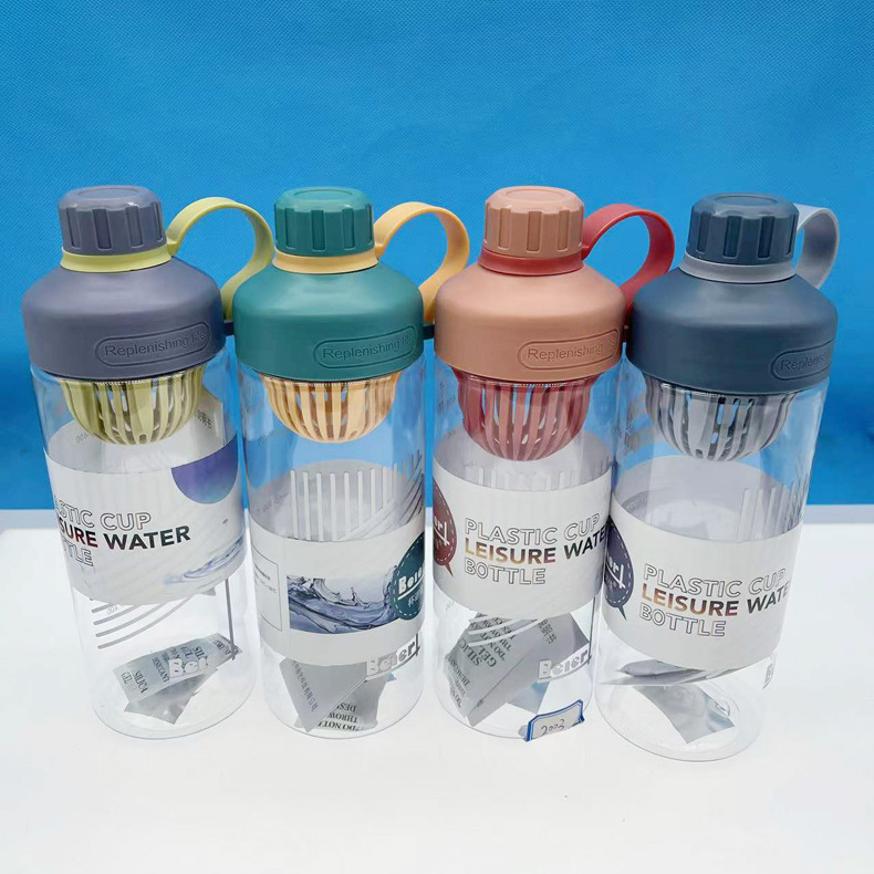 Shanghe taza de agua de plástico para hombres y mujeres de gran capacidad resistente a caídas portátil conveniente deportes hervidor estudiante espacio de ocio al aire libre taza