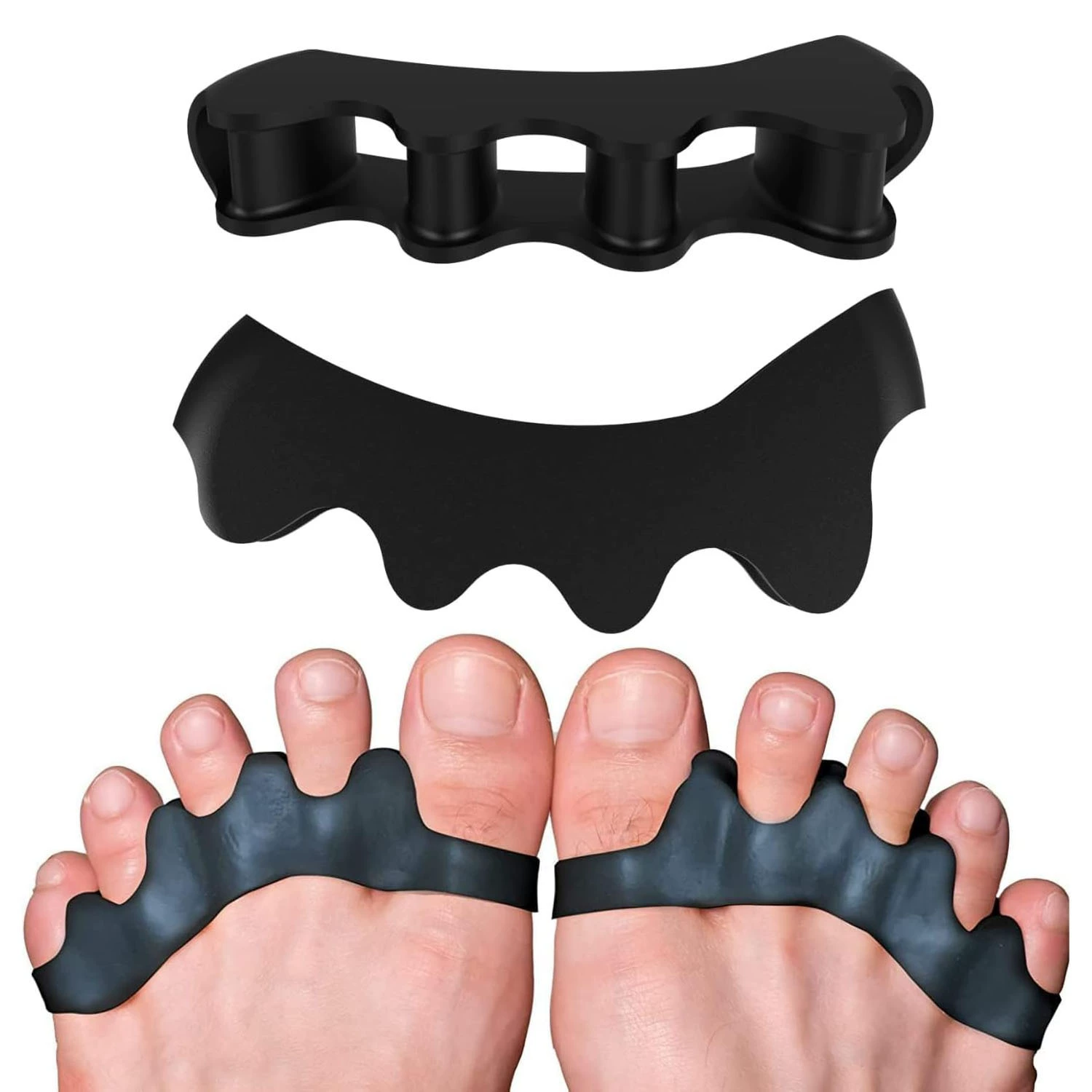 Amazon корректор пальца ноги разделитель пальцев ног с пятью отверстиями Уход за ногами силиконовый вальгусный корректор большого пальца