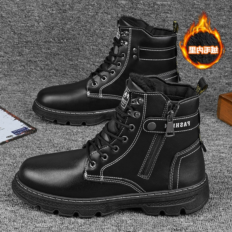 Martens, демисезонные, ультрамодные ботинки для отдыха на молнии, для подростков