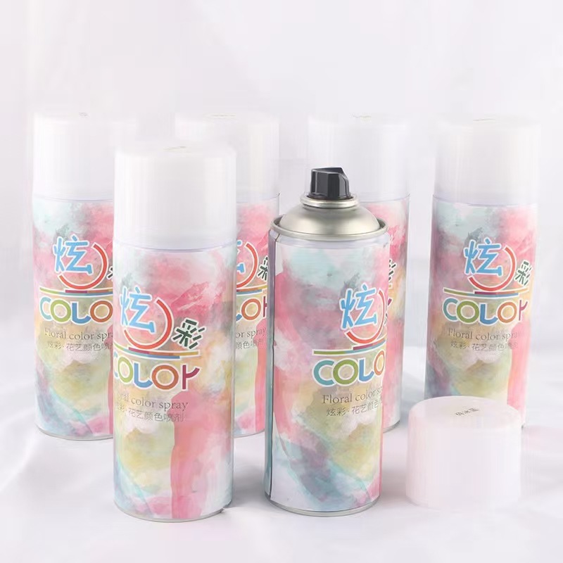 炫彩鲜花喷色剂碎冰蓝玫瑰喷剂花艺鲜花珠光彩喷马卡龙彩色花漆剂