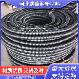 HDPE碳素螺纹管电力穿线波纹管单壁波纹管阻燃管自带钢丝螺纹管