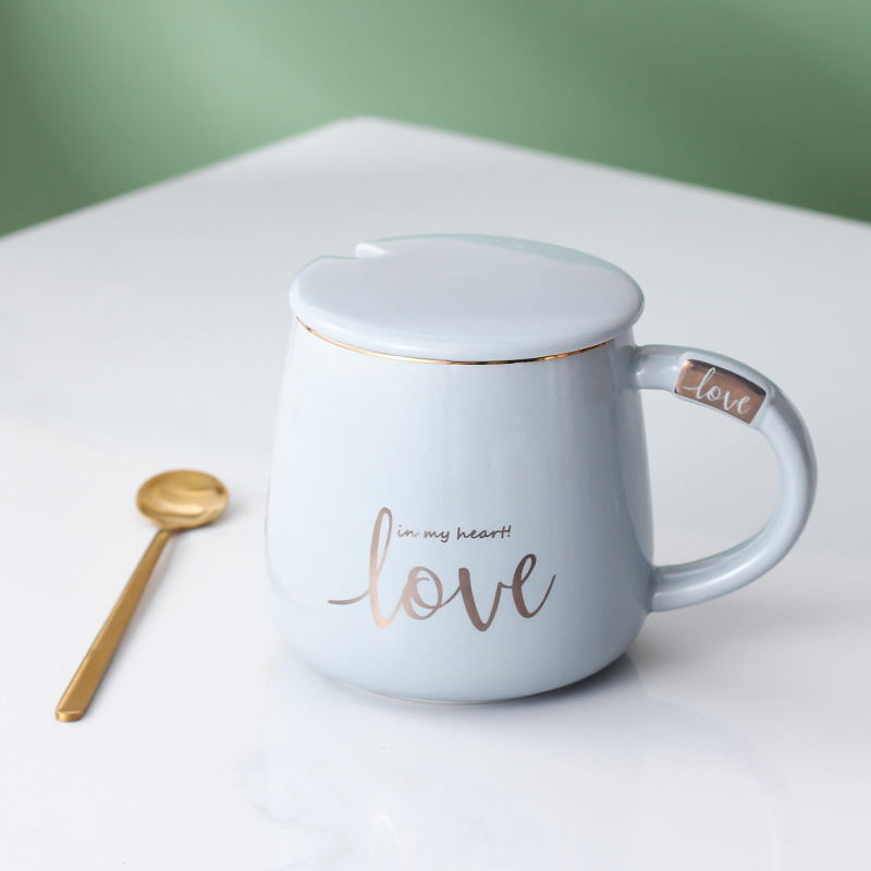 Creativo simple de moda cerámica taza de oficina regalo taza de café taza de agua taza de desayuno de pareja