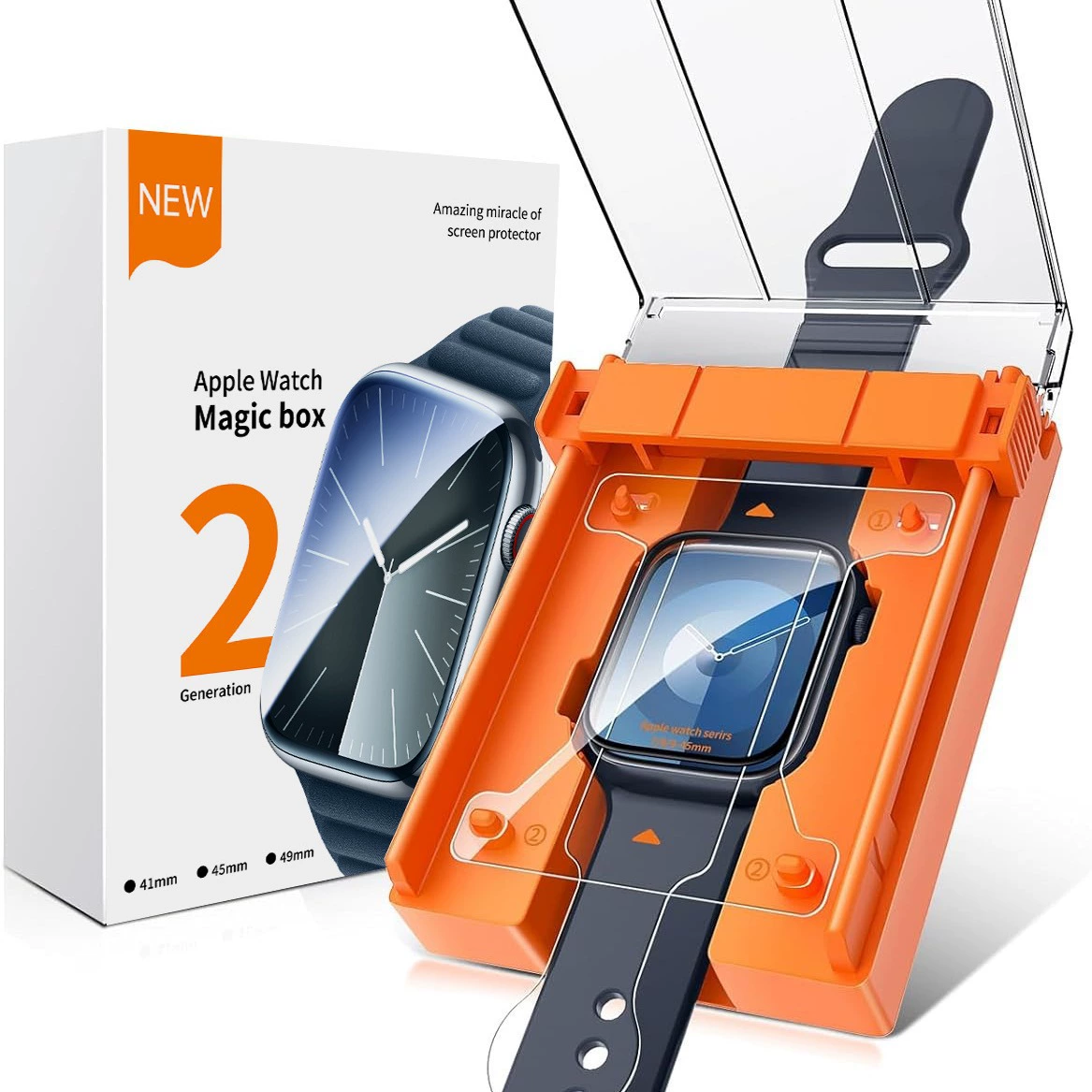 Защитная плёнка для Apple iWatch без пыли, кабина S9/S8/S7/S5/S4/SE, артефакт пленки, ультра второй стикер коробка