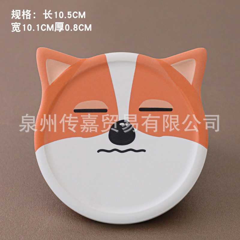 Cerámica posavasos gato creativo montaña corcho absorbente montaña lindo mascota de dibujos animados creativo regalo logotipo personalizado impresión