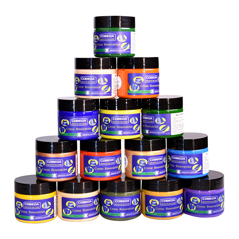 Venta directa de fábrica kangbida agente de coloración de cuero sofá bolsa de cuero para colorear zapatos de cuero de reparación de desgaste color suplemento crema
