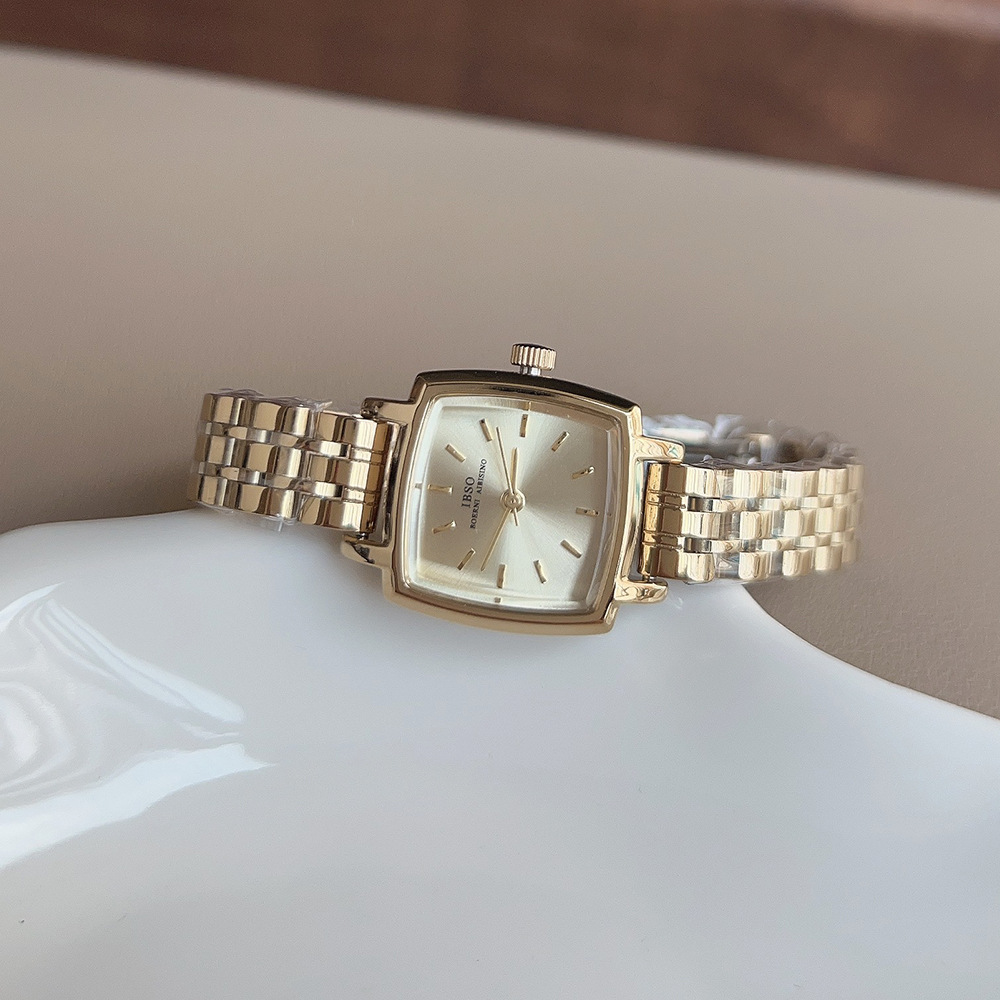 IBSO Square Steel Band 1069 Small Dial Design Light Luxury Fashion Watch_voghion.com
