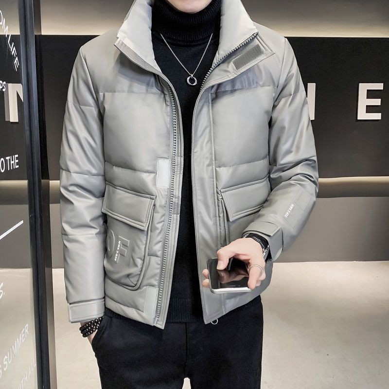 White Duck down Lightweight Men's Winter Short Jacket Trendy Brand Leather Jacket Men's 2024 New Model Plus Zs