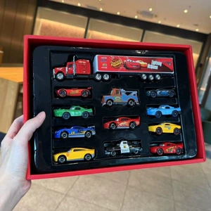 Мультяшная игрушечная машина комплект транспорт детский гоночный автомобиль подарок на день рождения