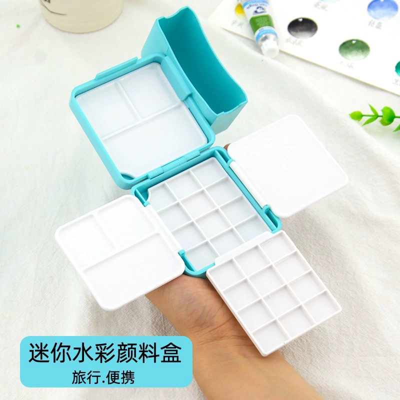Мини-акварельный краситель коробка 12 цветов 24 цвета Портативная коробка для переплета для путешествий твердый набор палитра палитра эскиз