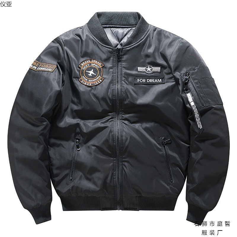 Military Outdoor Men's Double-sided Flying Suit Cotton-padded Aviator Jacket Thickened plus size
