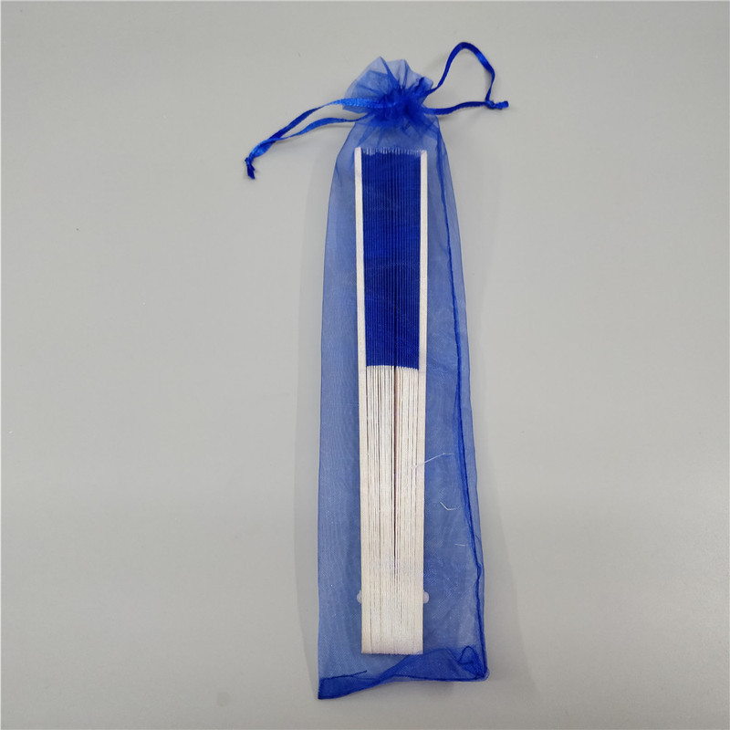 Bolsa de organza 6*26cm ventilador color sólido organza bolsa pura perla blanca organza cordón bolsa embalaje de la joyería