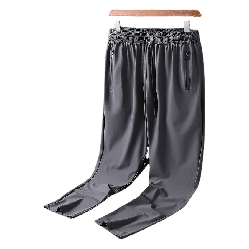 Pantalones de seda de hielo de los hombres pantalones casuales delgados de verano de los hombres de secado rápido pantalones de los hombres de verano de secado rápido pantalones de los hombres