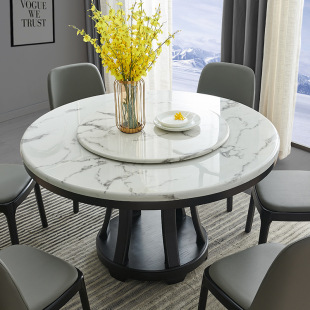 XLXXL01 medium octagonal chair Nordic marble dining table and chair combination modern simple solid wood dining table round 6/