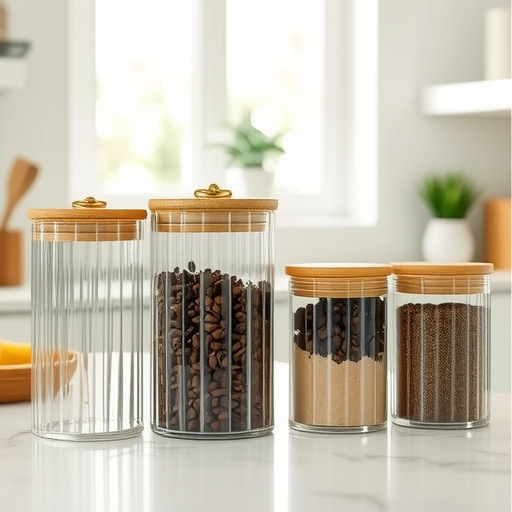 latas de vidrio con anillo para almacenar latas de té vertical portátiles, flores de té, frutas secas caseras, cereales, almacenamiento de sellado portátil, cilindro recto